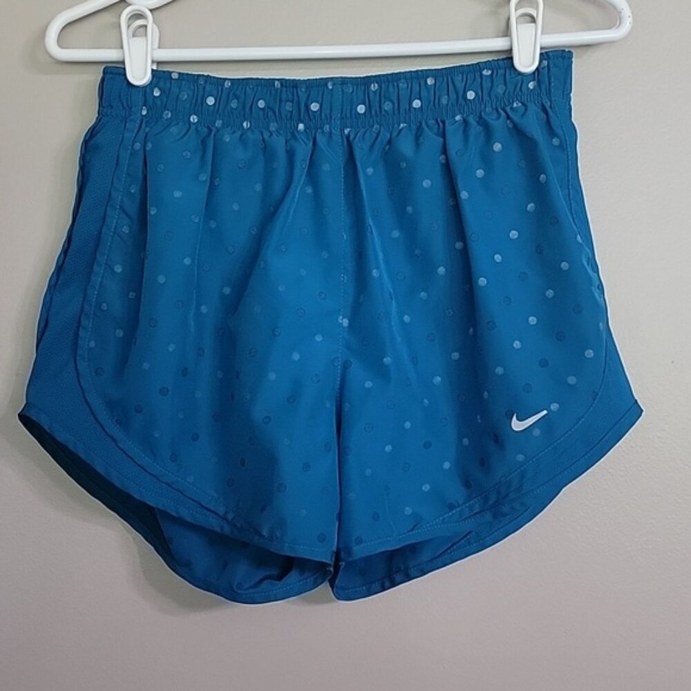 Nike Blue Green Shorts With Polka Dots Size M